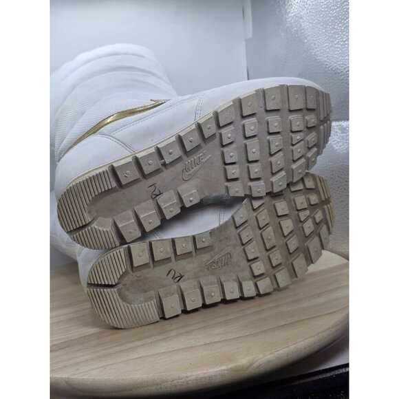Nike AIR Mid Rise Boots - Womens SIZE 6 - White/Gold Winter Snow Boots - Picture 8 of 9